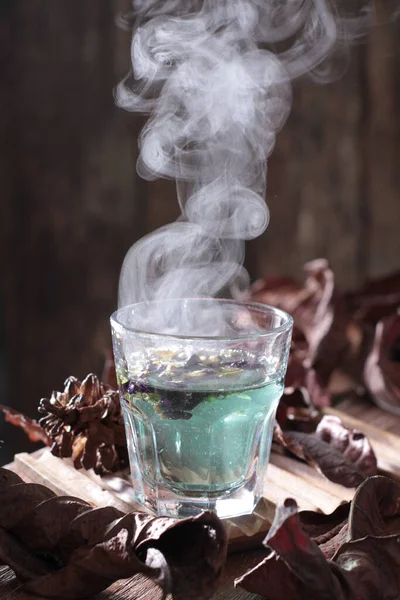 Gorąca Herbata Stole — Zdjęcie stockowe