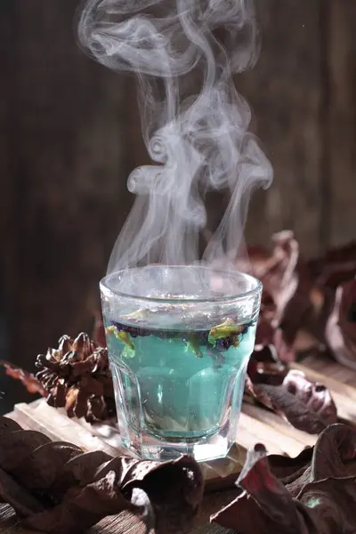Gorąca Herbata Stole — Zdjęcie stockowe