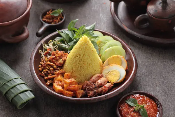 Comida Tradicional Indonesia Mesa —  Fotos de Stock