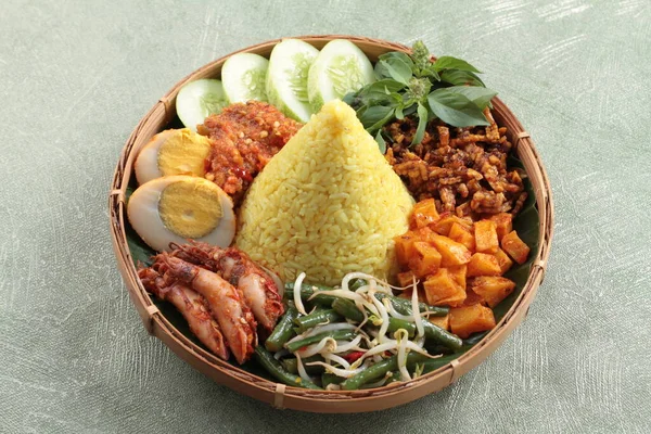 Thai Food Fried Rice Vegetables Shrimp — Stock Photo, Image