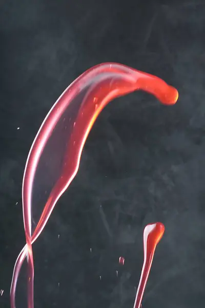 Splash Kırmızı Boya — Stok fotoğraf