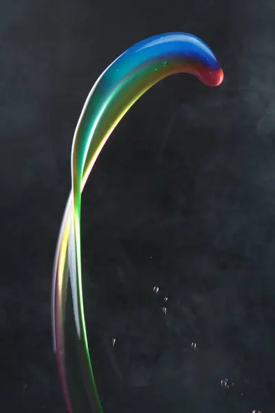 Colorful Rainbow Black Background — Stock Photo, Image
