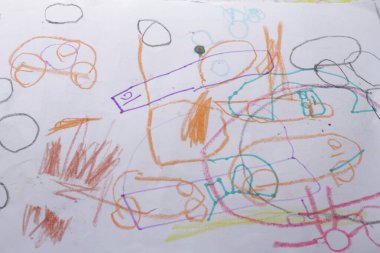 Renkli resimlerle soyut arkaplan