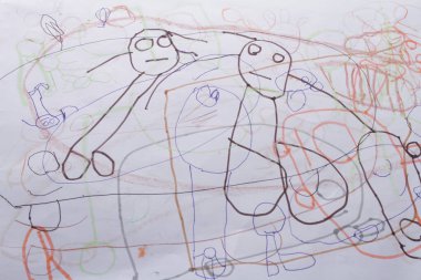 Çizim, çocuğun aile çizimi