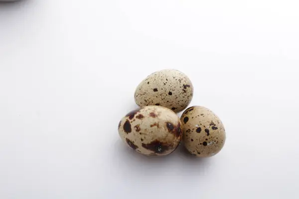Ovos Codorna Sobre Fundo Branco — Fotografia de Stock