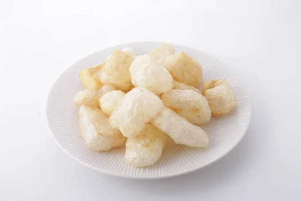 Тайский Традиционный Сладкий Десерт Кокосовый Шар Белом Фоне — стоковое фото