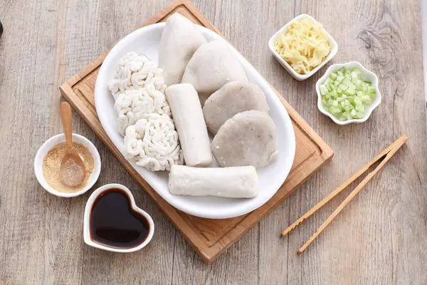Chinesische Frühlingsrollen Mit Sojasauce Asiatisches Essen — Stockfoto