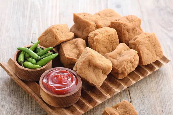 Fried Tofu Soy Sauce Tofu — Stock Photo, Image