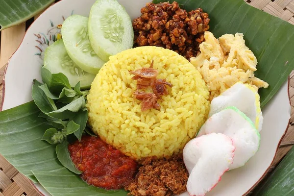 Indonéské Jídlo Rýže — Stock fotografie