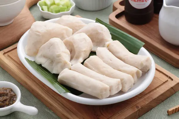 Nourriture Coréenne Porc Riz Soja Tteok Tteok — Photo
