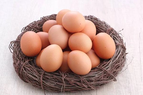 Basket Full Eggs — Stock Photo, Image