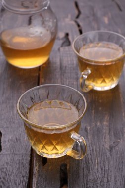 Bir fincan çay ve bir fincan çay.