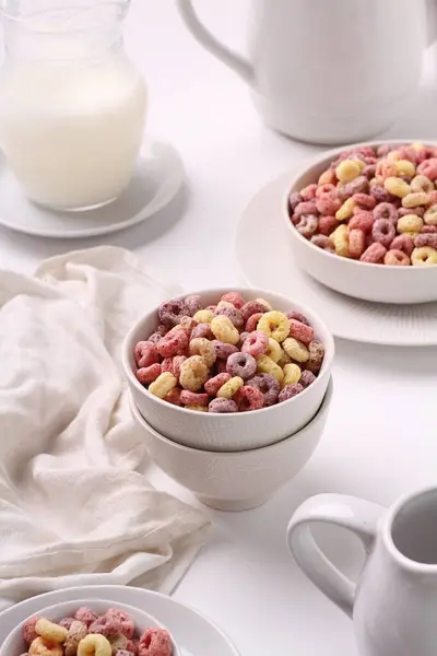Cereal Milk Chocolate Breakfast Bowl — Stock Photo, Image