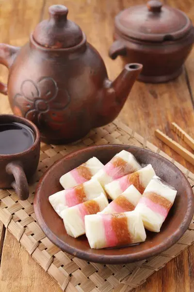 Dodol Jenang Snack Made Sticky Rice Flour Coconut Milk Brown — Stock Photo, Image