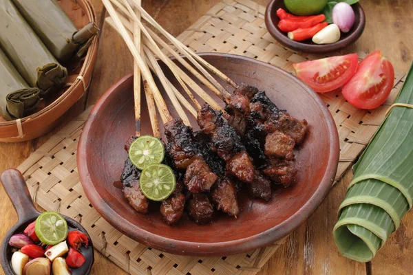 Geitencurry Een Traditioneel Indonesisch Gerecht Gemaakt Van Lams Geitenvlees Gekookt — Stockfoto