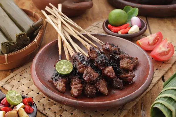 Geitencurry Een Traditioneel Indonesisch Gerecht Gemaakt Van Lams Geitenvlees Gekookt — Stockfoto