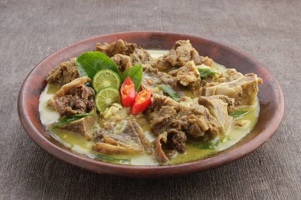 pork soup with curry, thai food