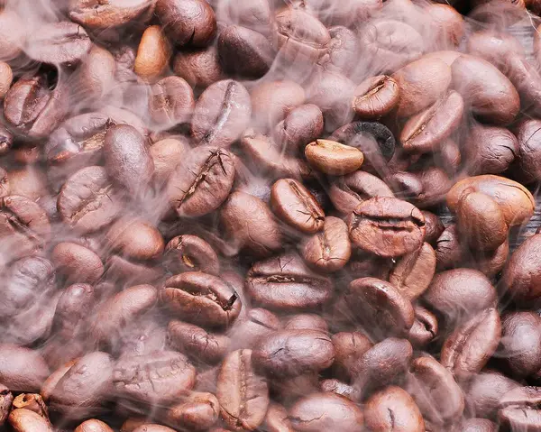 a lot of coffee beans in the morning.