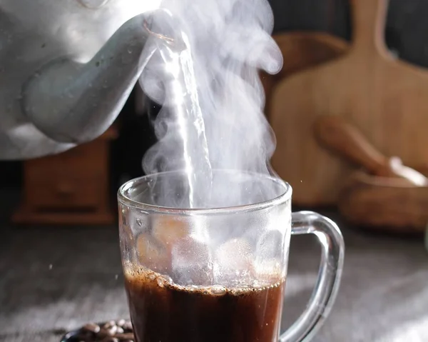 Buzlu Sıcak Kahve — Stok fotoğraf