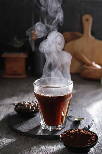 Kahve Fincanı Çay Tarçın — Stok fotoğraf