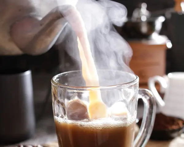 Horká Káva Pěnou Šálku — Stock fotografie