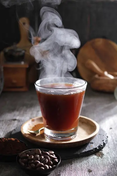 Cup Coffee Steam Rising Out — Stock Photo, Image