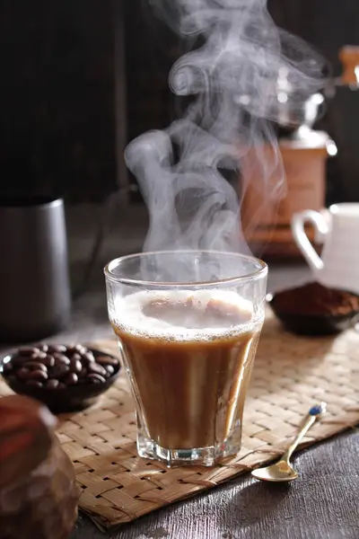 Cup Coffee Steam Rising Out — Stock Photo, Image