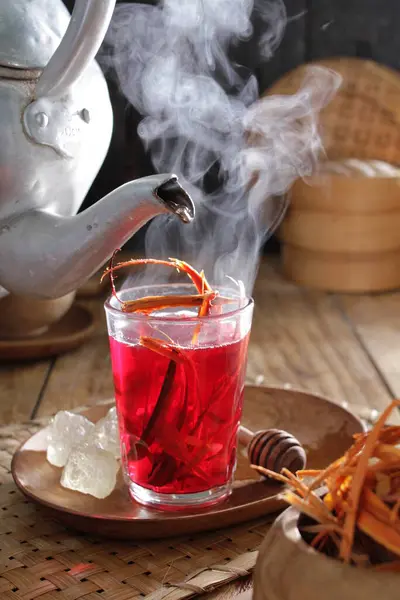 Tea Pot Cup Tea Table — Stock Photo, Image