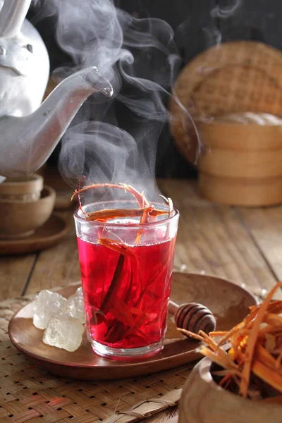 Glass Tea Teapot Tea Pot Background — Stock Photo, Image