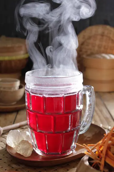 Cup Hot Tea Steam Rising Out — Stock Photo, Image
