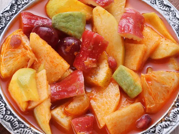 Sopa Frutas Deliciosa Saudável — Fotografia de Stock