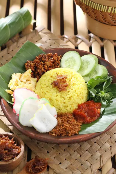 Nourriture Indonésienne Est Une Nourriture Indonésienne Traditionnelle — Photo
