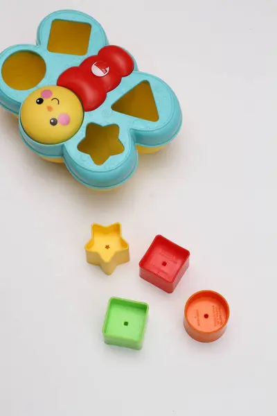 Παιχνίδια Για Μωρό Πλαστικούς Κύβους Παιχνίδια — Φωτογραφία Αρχείου