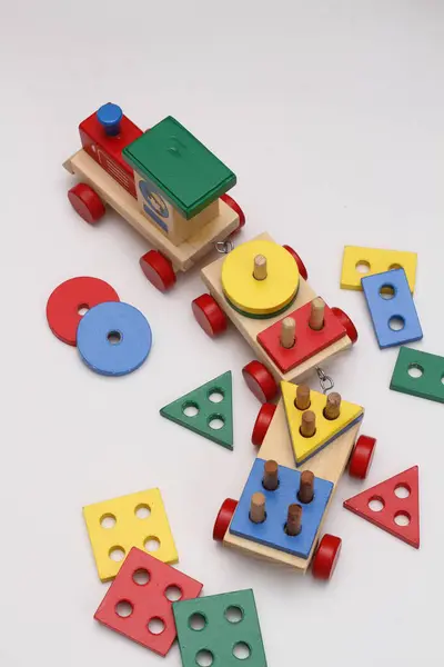 Ξύλινα Παιχνίδια Για Παιδιά — Φωτογραφία Αρχείου