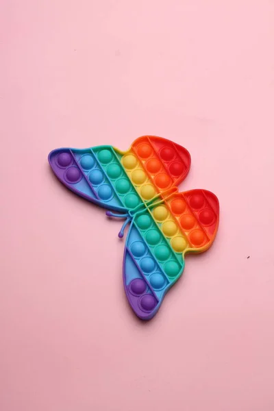 Rainbow Butterfly Toy Rainbow Colors — Stock Photo, Image