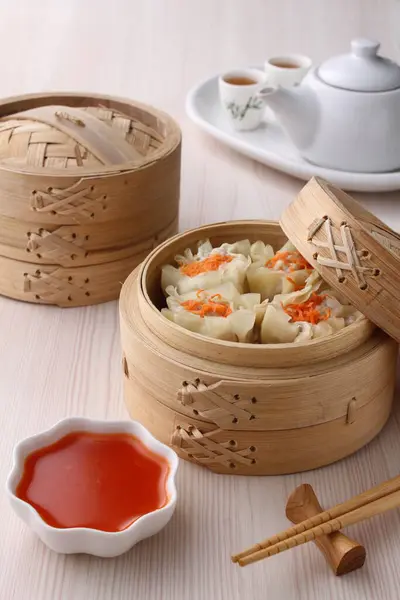 おいしい中国料理のアップ 選択的な焦点 — ストック写真