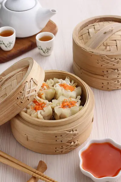 中国料理 蒸し麺 アジア料理 — ストック写真