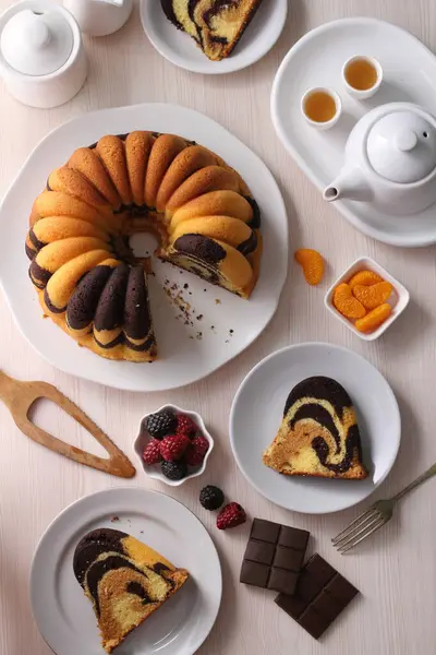 맛있는 팬케이크와 배경의 — 스톡 사진