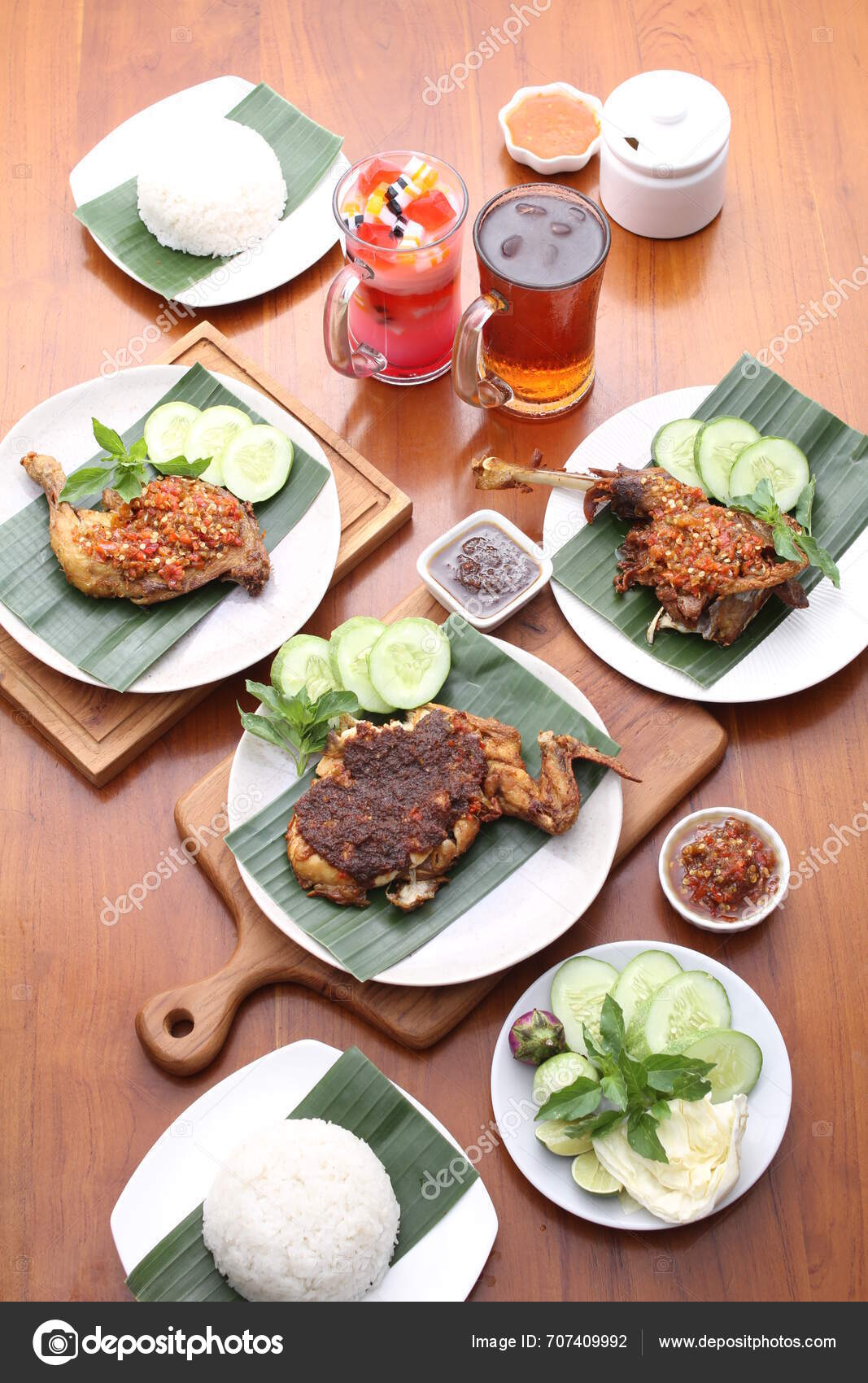 Indonesian Food Rice Fried Fish Fried Rice — Stock Photo