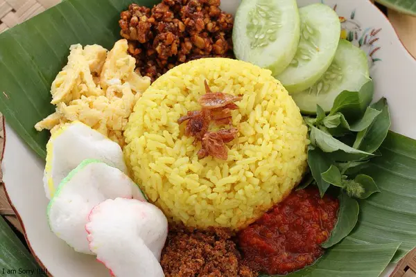 Nourriture Traditionnelle Indonésienne Nourriture Indonésienne Est Faite Avec Riz — Photo
