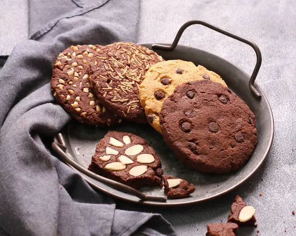 Chocolate Cookies Chocolate Chips — Stock Photo, Image