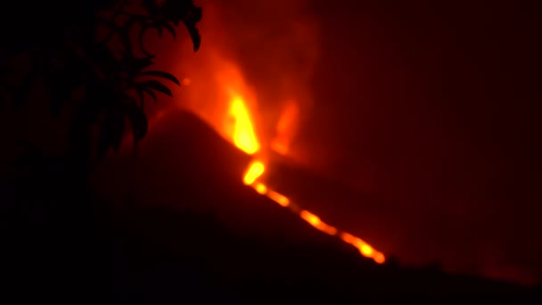 Palma Volcano Eruption Lava — Stok video