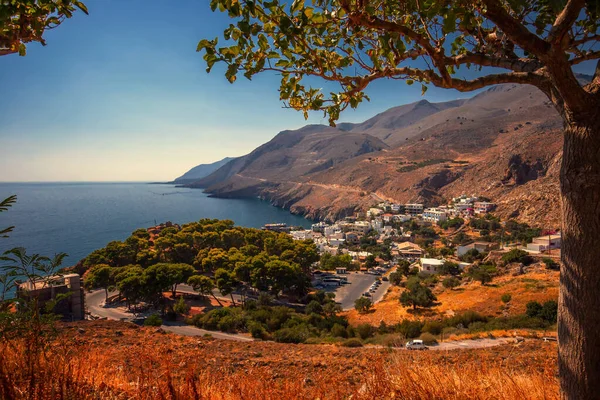 Вид Прекрасный Летний День Море Залива Острова Крит — стоковое фото