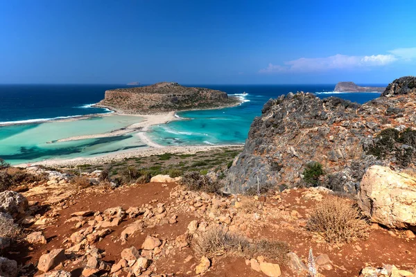 stock image crete, balos lagoon, greek islands, view of the beautiful sea coast in summer