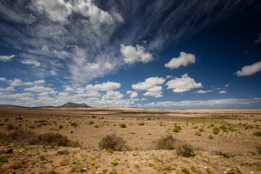 Lanzarote, volkanik ada, Atlantik okyanusu manzarası, İspanyol adaları, kanarya adaları manzarası, doğa arka planı.