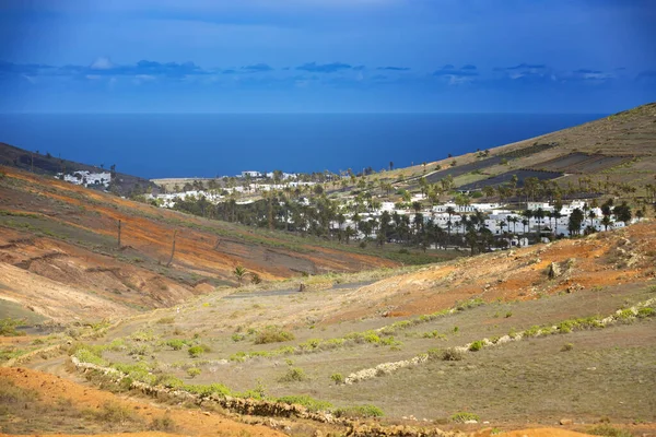 Lanzarote Вулканический Остров Вид Атлантический Океан Испанские Острова Живописность Канарийских — стоковое фото