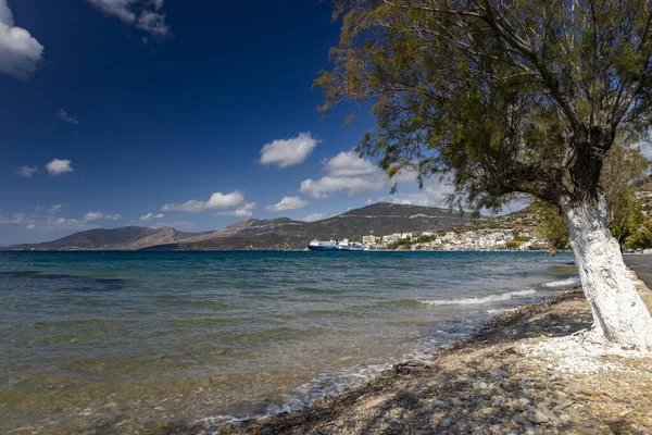 Pobřeží Řeckého Ostrova Evia Krásný Výhled Moře Slunečného Dne Modrá — Stock fotografie