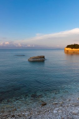 Kanal D 'Amour, Yunanistan Korfu' daki güzel tropikal plaj