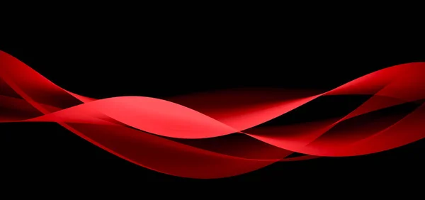 Onda Vermelha Design Abstrato Fundo Com Listras Brilhantes — Fotografia de Stock