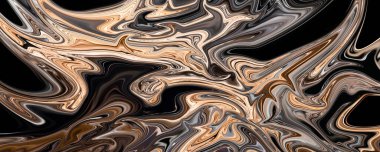 Yağlı boya çizgileri olan sıvı soyut arkaplan